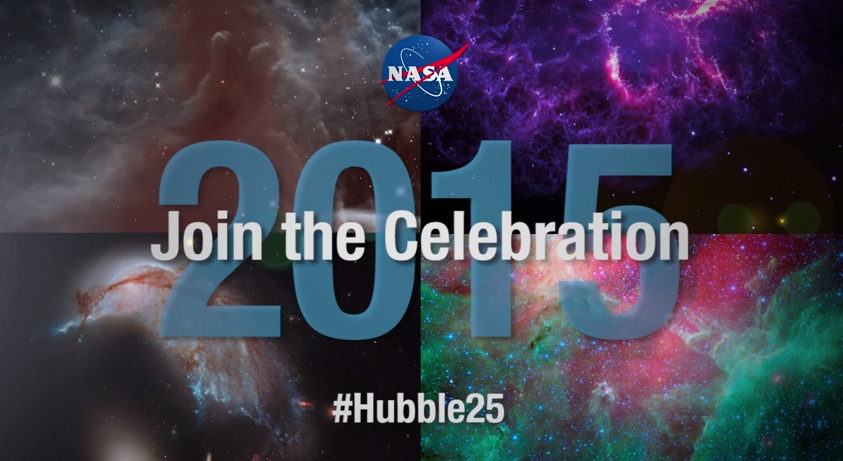 NASA's tweet image. April 24, 2015 marks the historic launch of @NASA_Hubble. Join in the celebration of #Hubble25 bit.ly/1u3bf9x