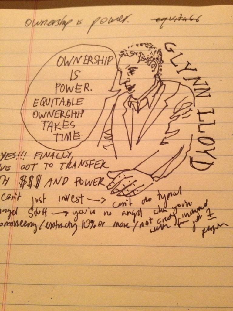 pooleaccounts's tweet photo. Ownership is power. Glynn Lloyd @Citygrowers #slowmoney14 Yesss listen up investors equitable ownership matters!! http://t.co/3vu2x2yCJd