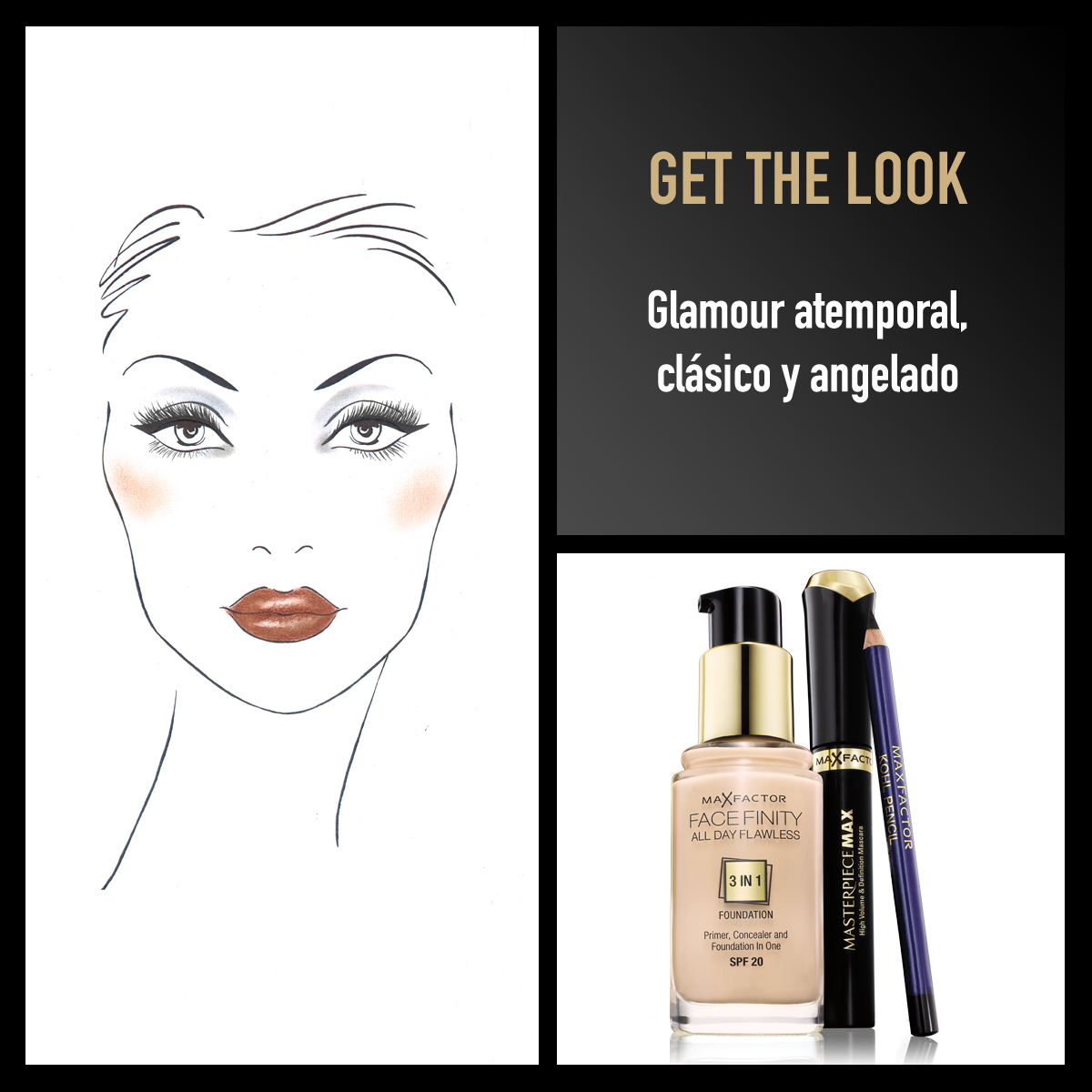 Maxfactorar's tweet photo. Conocé los básicos de #MakeUp para un look clásico y diurno: #FacefinityAllDayFlawless, #MasterpieceMax y #KohlPencil http://t.co/Ducv18YiRd