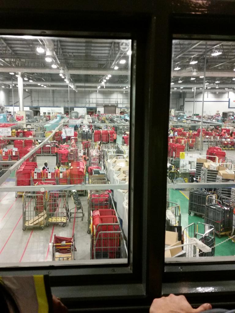 Just been on fascinating tour of Royal Mail's Greenford sorting centre - which handles post for #uxbridge &amp; S Ruislip