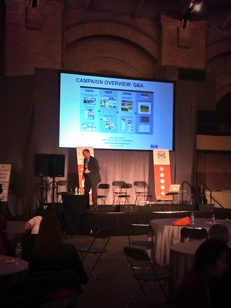 IMS_Conference's tweet photo. Strong finish on day 2 with Walter Coffey from @bostonherald followed by @TheLarryWeber of @racepointglobal! http://t.co/wpLFHL9B1W