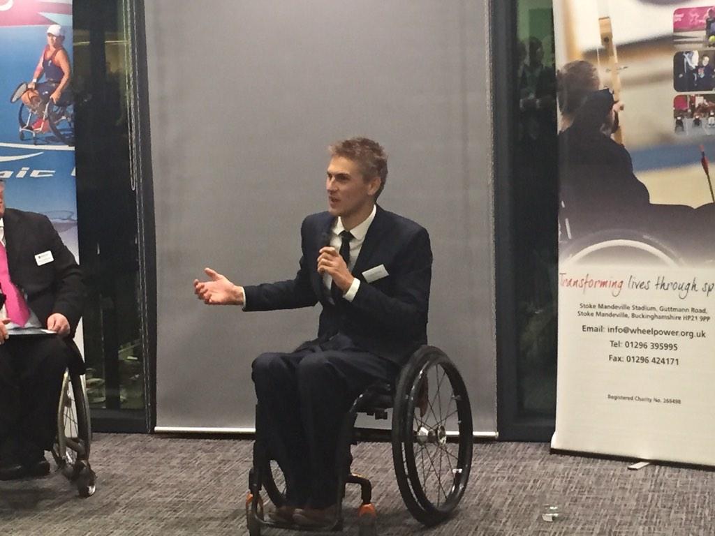 Thks <a href="/wheelpower/">WheelPower</a> for great reception.Inspirational talk by <a href="/ParalympicsGB/">ParalympicsGB</a> Wchr Rugby capt <a href="/SteveBrownGBWR/">Steve Brown</a> <a href="/eveconway/">eve conway</a>