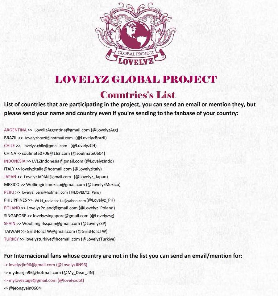 "LOVELYZ GLOBAL TEAM PROJECT" Make sure you join and participate in this project!!  #LovelyzGlobalProject
