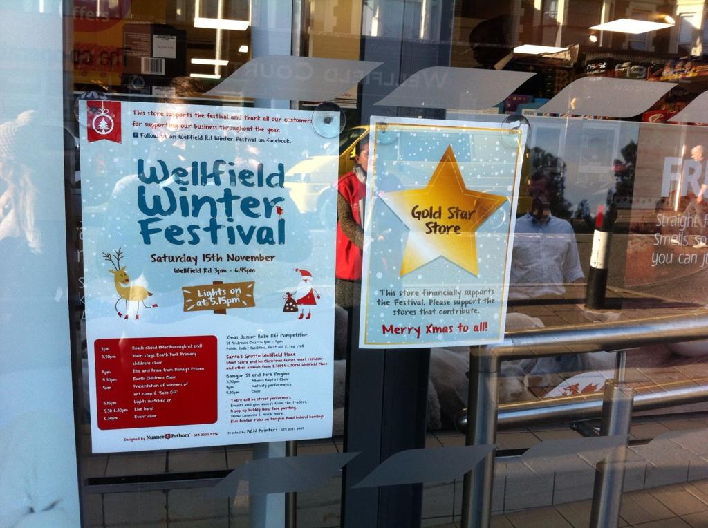 Gary_Jones13's tweet photo. Proud to be part of wellfield winter festival, don't miss a great community event! http://t.co/kLZnopJQVY”Really like this. Well done Team.