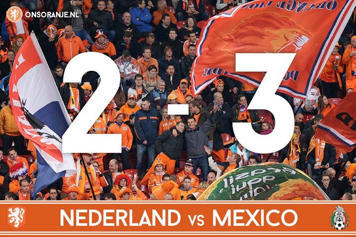 OnsOranje's tweet photo. Oranje verliest het vriendschappelijke duel tegen Mexico met 2-3. #NEDMEX http://t.co/cyp3EBFTrd