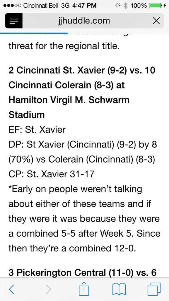 coleraingameday's tweet photo. #Underdogs #NoRespect @ColerainFtball #BeatStXavier #ShockTheWorld http://t.co/BILSbeVhCQ