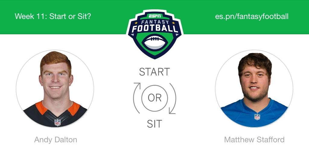 imking5's tweet photo. I got burned last week, Who should I start this week? Andy Dalton or Matthew Stafford! @ESPNFantasy #FantasyFootball http://t.co/p0A4IsKoMv