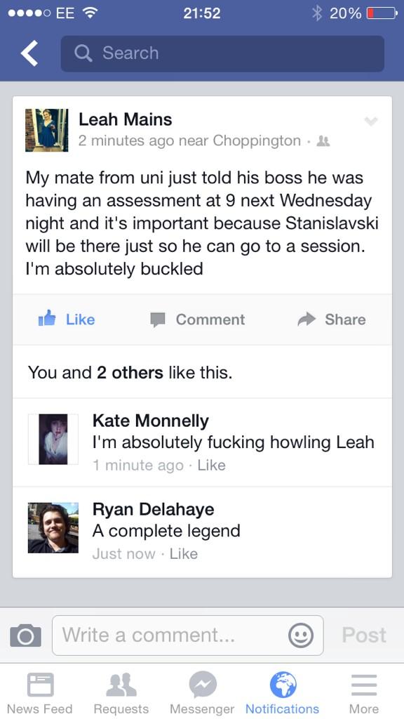 katemonnelly's tweet photo. I am fucking howling #actorhumour http://t.co/91uM7bK2uC