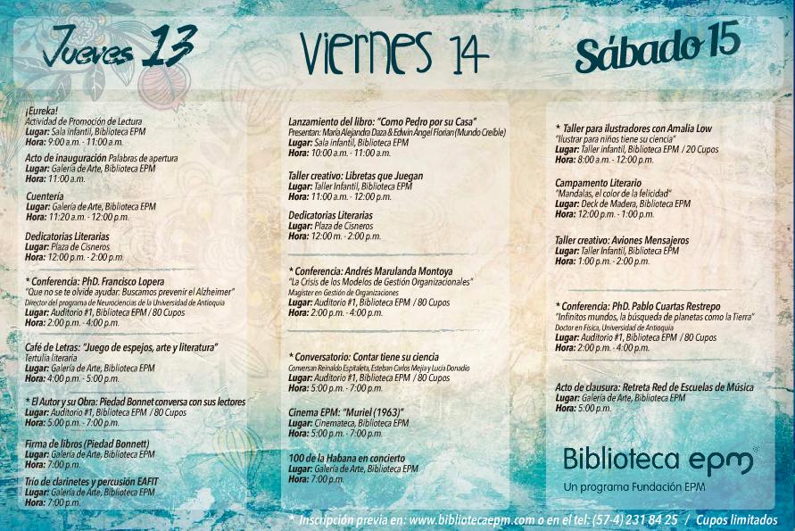 RedBibliotecas's tweet photo. Piedad Bonett y el médico Francisco Lopera, mañana en #BEPM en el II Festival de los libros. http://t.co/f5OSVWKvXN http://t.co/hyrNAcLjCL