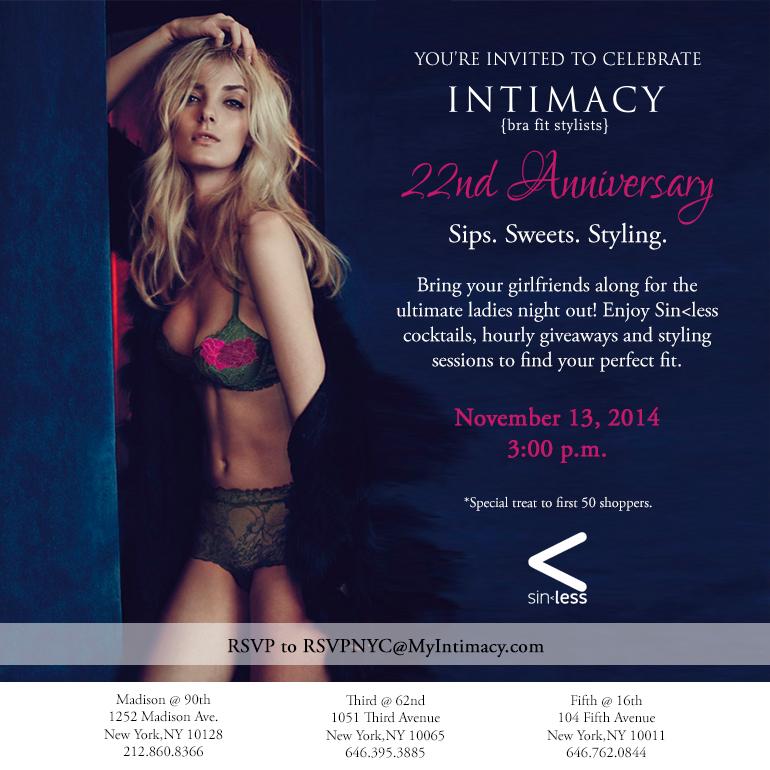 MLManhattan's tweet photo. Join us &amp; @IntimacyBraFit tomorrow at 3pm for sips, sweets, and styling! RSVP at rsvpnyc@myintimacy.com! http://t.co/IVjAjLAavk