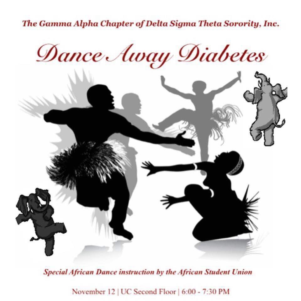 GammaAlpha1913's tweet photo. Come out to Dance Away Diabetes at 6-7:30 TODAY!It has been moved to 205C.See everyone there ready to dance! @XULASGA http://t.co/8PMY7YzLCM