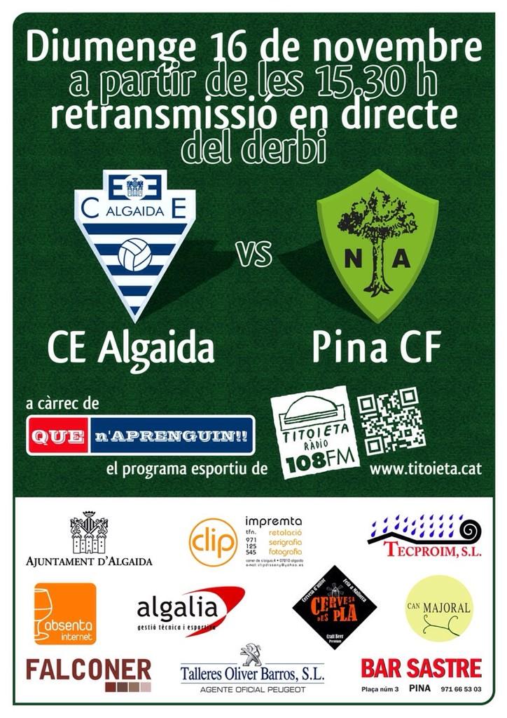 <a href="/quenaprenguintr/">Que n'Aprenguin!!</a> <a href="/pinacf/">PINA C.F.</a> <a href="/cealgaida/">C E Algaida</a> #16N #algaidavspina