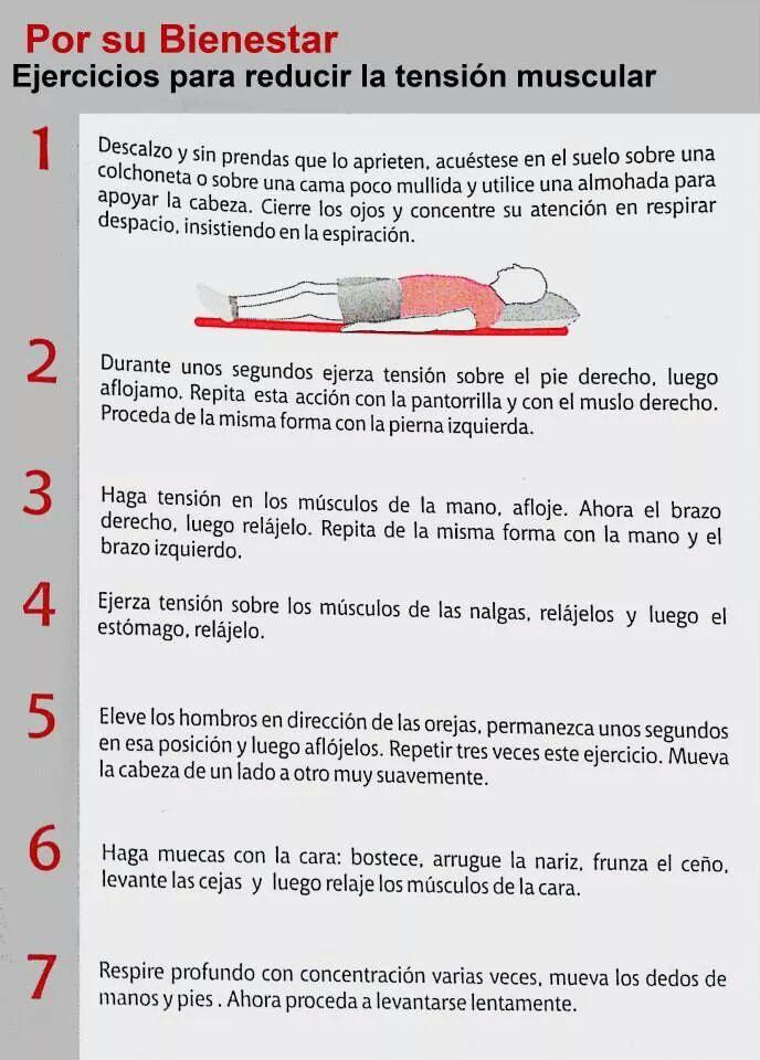 PsicoApoyoVE's tweet photo. Ejercicios para reducir la tensión muscular http://t.co/9bDfmZhKof