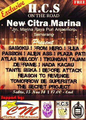 Don't miss it....
Tgl 15 Nov 2014 bakalan ada penampilan dari band" indie semarang yang keren abiZzz....