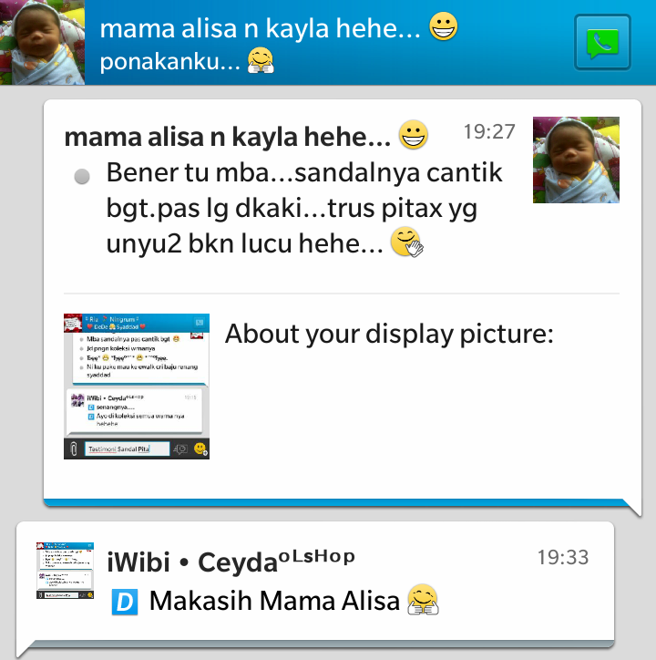 CeydaBeauty's tweet photo. Testimoni Customer...yuks yang mau Sandal Pita unyu2, add pin 2BAE4C35 atau follow IG Ceyda Beauty... http://t.co/eTl8rr26WK