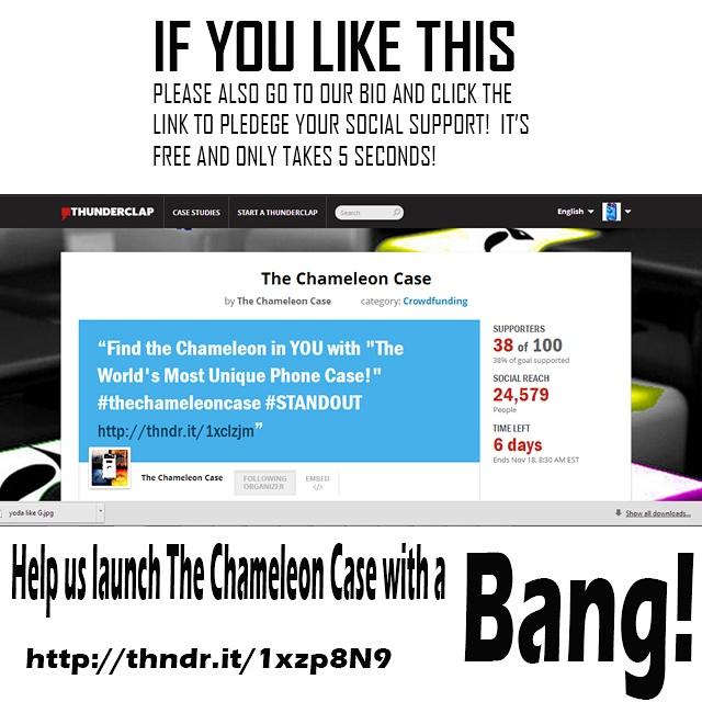 Chameleonnow's tweet photo. http://t.co/1KZPjT7Xeh Click the link to join the social flash mob!!! #thunderclapit http://t.co/camvA9yKen
