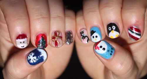 Angeliidiaz's tweet photo. Uñas Navideñas :3 http://t.co/ly3jW9sdcF