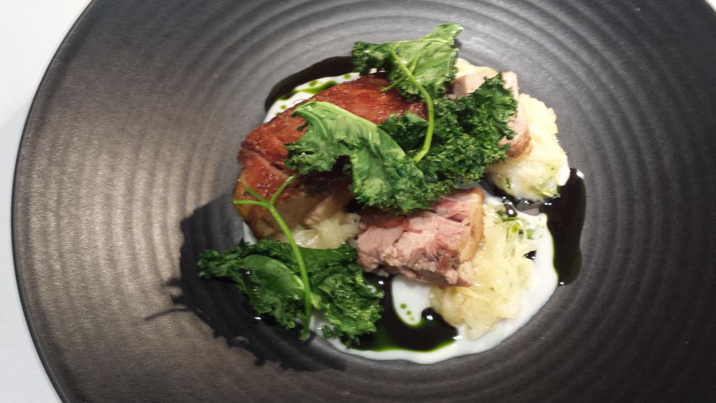 thelongapron's tweet photo. @fionadonnelly @HaganCj a little taster for you!! Suckling pork. Wagyu tartare. Goat milk &amp; green rhubarb! http://t.co/rHFhkE1KA1