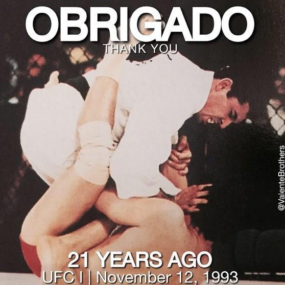 21 years ago Royce Gracie shocked the world. Happy Birthday Thank you   