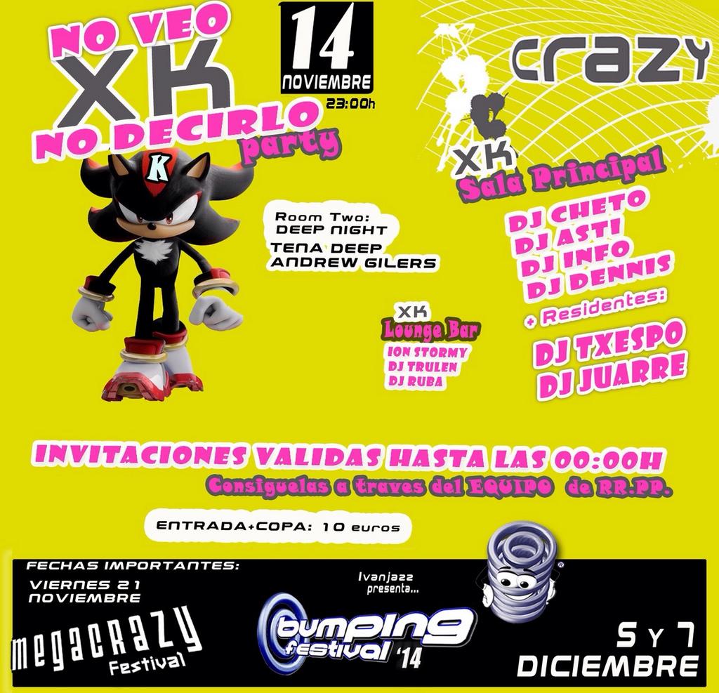 MarkelBumping's tweet photo. PIDEME TU PASE PARA ENTRAR EL VIERNES GRATIS!! // DENTRO DE POCO UNA DE LAS MEJORES FIESTAS #MEGACRAZY // PROX. +INFO http://t.co/Fo2qs8PRDR