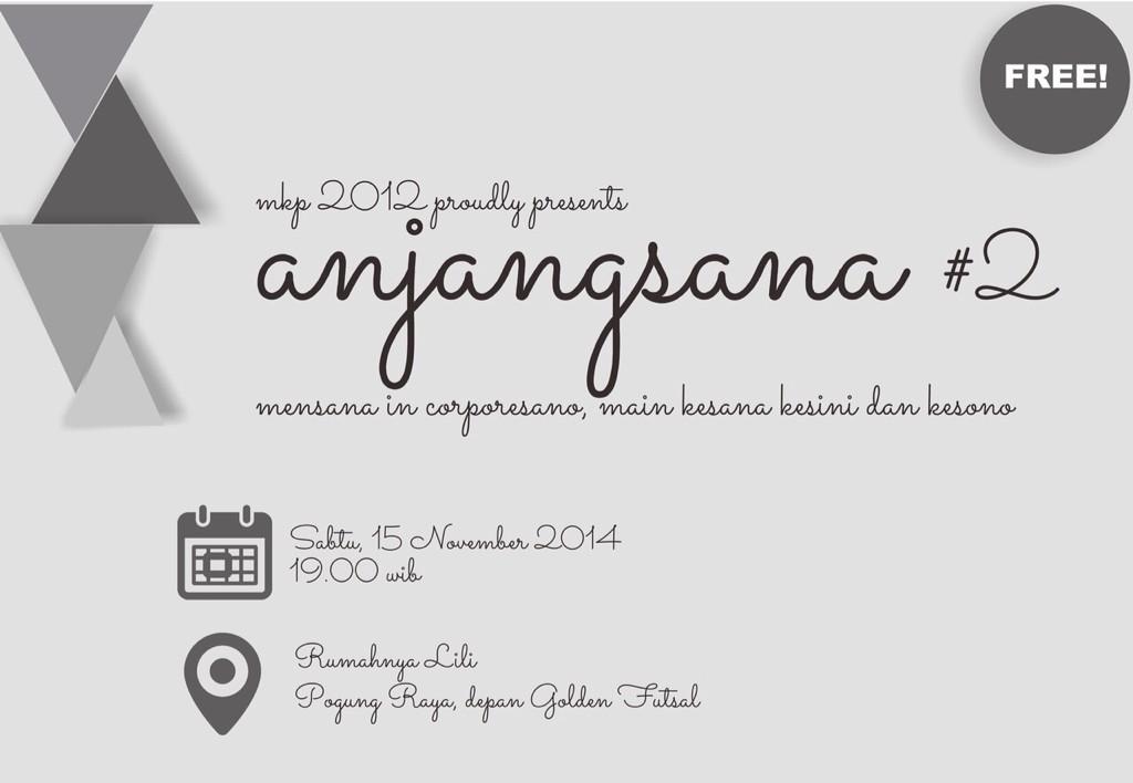 Oke guys jd kita bakal ngadain acara ngumpul cuma bkn ngumpul biasa. Knp ga biasa? Krn tempatnya di rumah anak 2012~