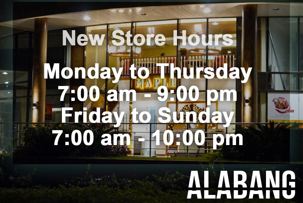 MaplePH's tweet photo. Please take note of Maple Alabang's new store hours starting November 12, 2014. #MaplePH http://t.co/GYf4g2zSvW