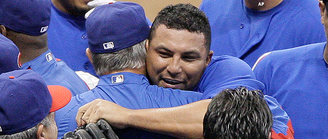 CHSN__'s tweet photo. Carlos Zambrano takes the Miller Park mound in the bottom of the 1st on CSN! #CSN10 #CubsTalk @Cubs http://t.co/jr7EowPfx7