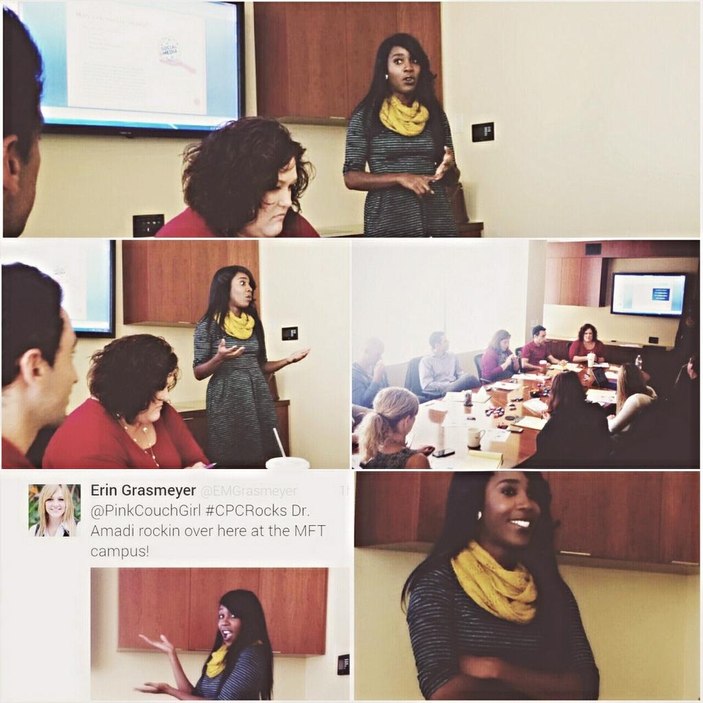 ItsPeaceAmadi's tweet photo. Had so much fun training @HIUHumanDev @HIUPsychNow & @HIUMFT in #socialmedia today. Now yall get to work! #CPCRocks http://t.co/tpm7asbS1O