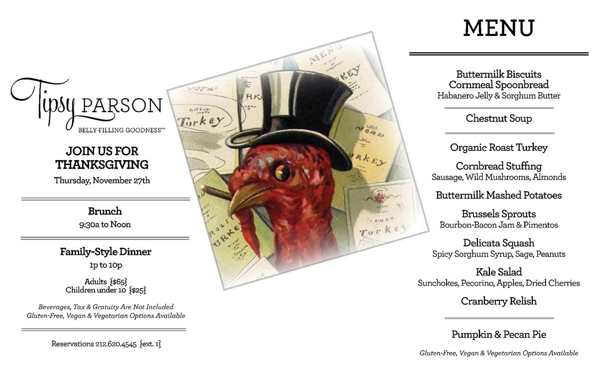 TipsyParson's tweet photo. Is Thanksgiving too much of a hassle in your NYC apartment?  Come get Tipsy for Thanksgiving!  #Thanksgiving http://t.co/MGeMGy7jvJ