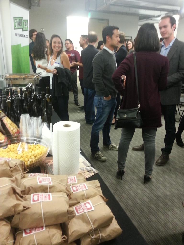HillaryQuirk's tweet photo. Kicking off #StartCoDemoDay San Fran Edition with #Memphis style BBQ at @500Startups! #neverstopSF http://t.co/GguT9RAxxO