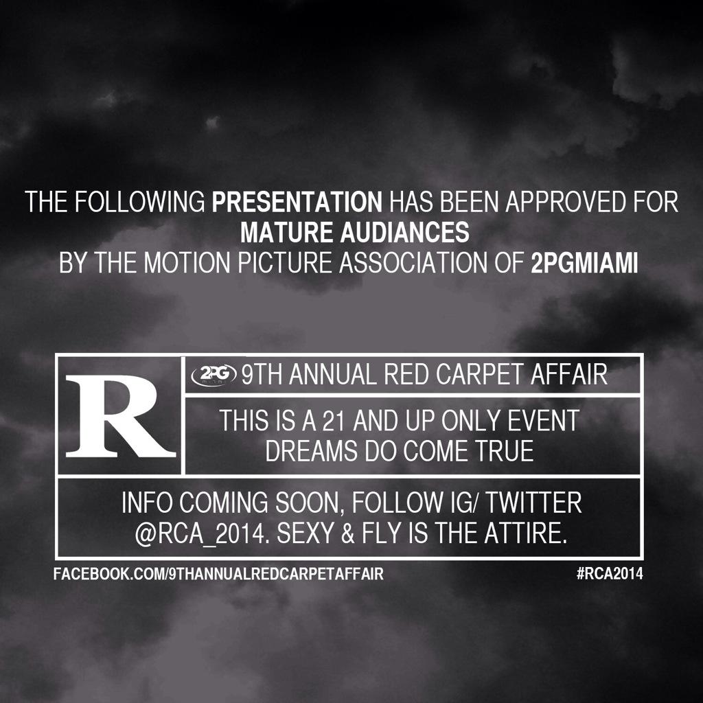 2PGMiami's tweet photo. "Dreams Do Come True"
Red Carpet Affair
December 2014
Coming Soon
#RCA2014
@RCA_2014 IG &amp; Twitter http://t.co/5wlnPBlvdB
