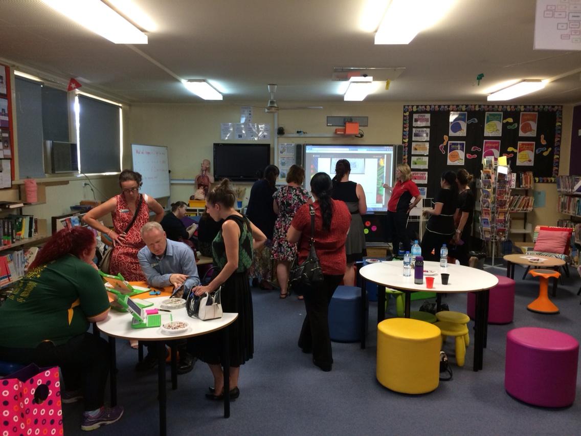 Teach Meet between 4 schools. Staff sharing innovative practices. Collaboration abounds.