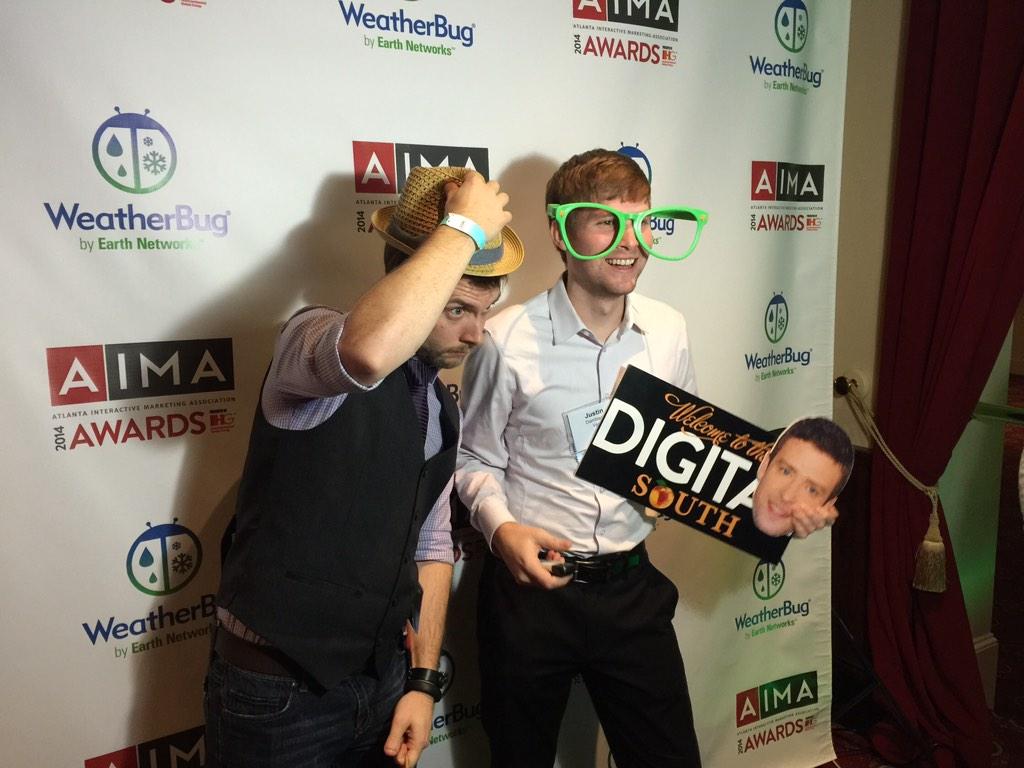 FuseATL's tweet image. The #robotbooth is always a good time with @kplanovsky and @jdambach of @vertspeaks! #AIMAAwards