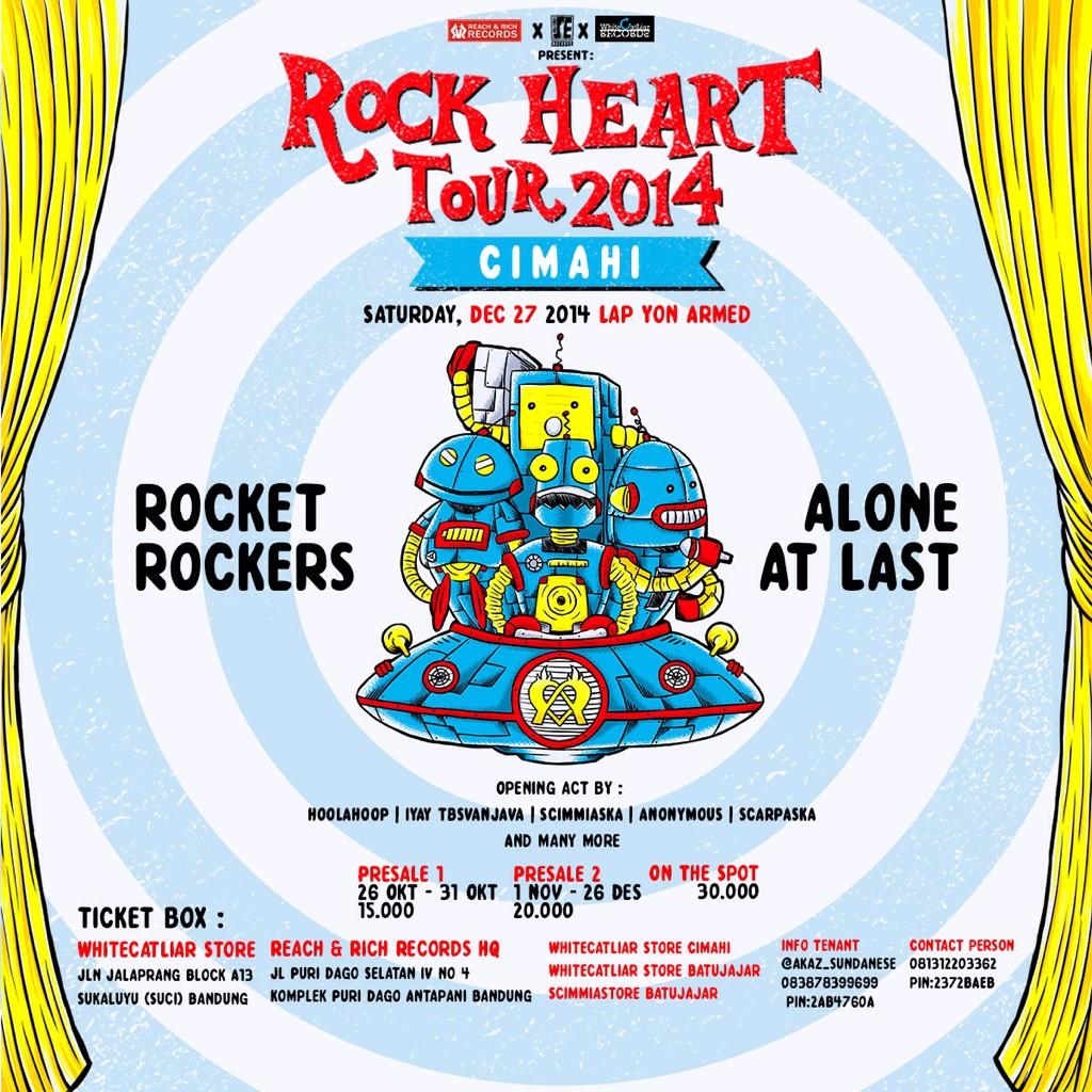 Cd nya gmn kang ? "<a href="/rocket_rockers/">Rocket Rockers</a>: #ROCKHEARTTOUR2014 #Cimahi 27 Des Lap Yon Armed ayo beli tiket dr skg "