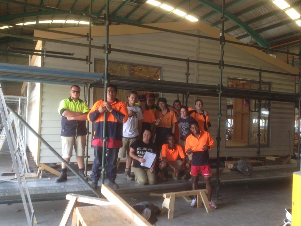 JimTucker13's tweet image. #Graduation VU Werribee #carpentry group WC4 finishing today proud in front of transportable home they built