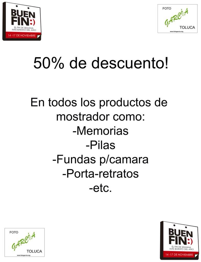 FOTOGARCIAT's tweet photo. 50% de descuento!!! Porta retratos, pilas, memorias usb, SD, fundas para cámara etc!! http://t.co/1QImJxD92Y