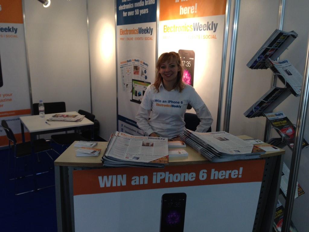 ElectronicsNews's tweet image. It&apos;s day 3 of #elec14 #Electronica2014 come and meet us at stand A6 569 for chance to win iPhone 6!