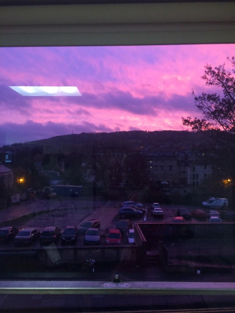Beautiful view from my spin bike this morning #fitfam #fitness <a href="/YMCAgymbath/">YMCA GYM BATH</a>