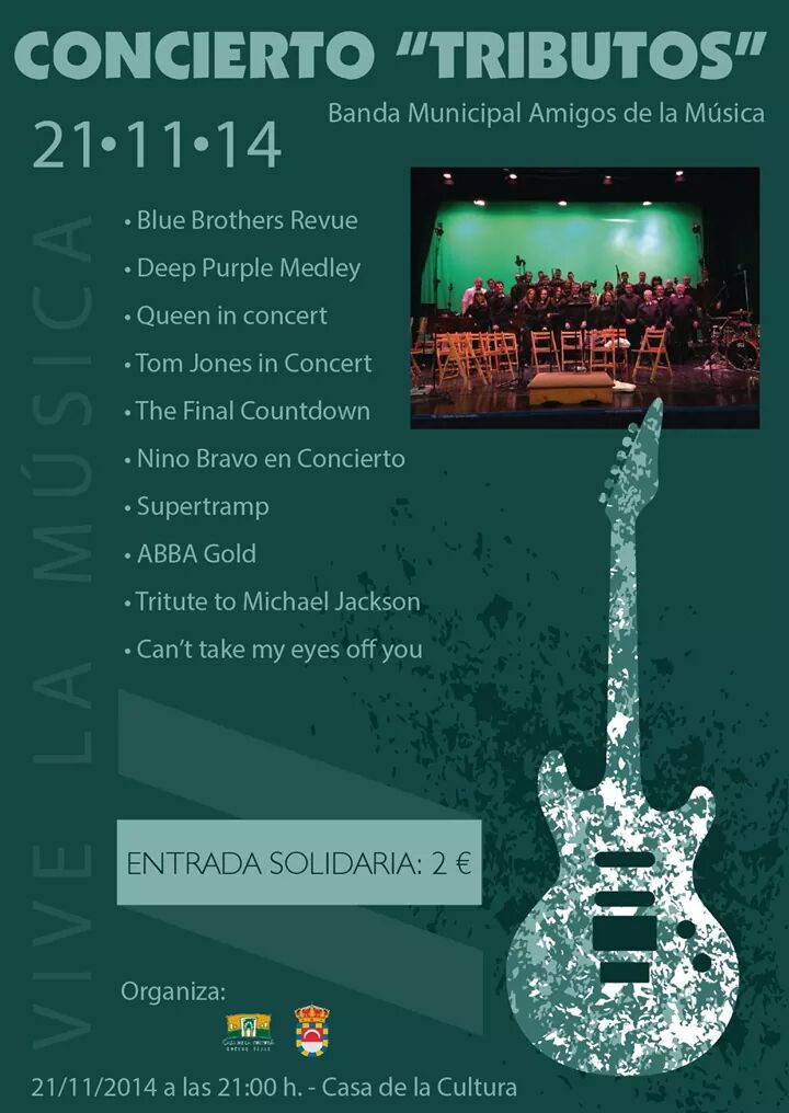Recno91's tweet photo. Gran concierto de tributos por la Banda amigos de la musica de Huetor Tajar, 21 de noviembre en la Casa de la Cultura http://t.co/mHLyx41ihm