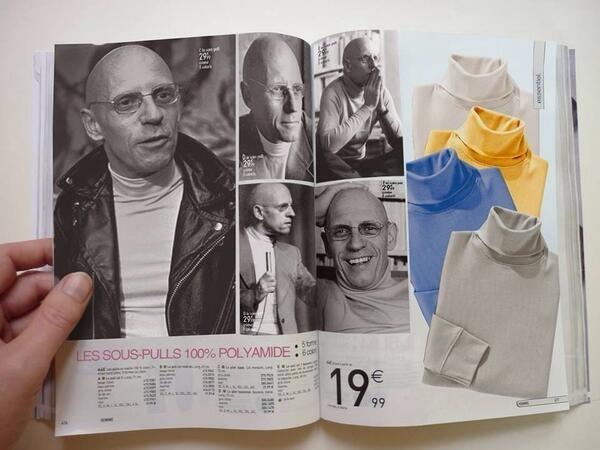 UnPhilosophe's tweet photo. Vous aussi, adoptez le style Michel Foucault! #philo #fashion #souspull http://t.co/XawONCUlIr