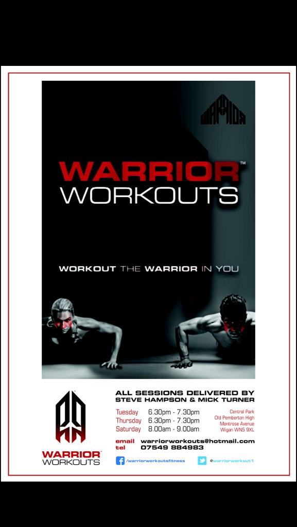 warriorworkout1's tweet photo. Morning guys, we've got a great session lined up for u tonight run by @stevehampo @CurtHampo and Mick Turner - 6:30pm http://t.co/EymNWgGCxt