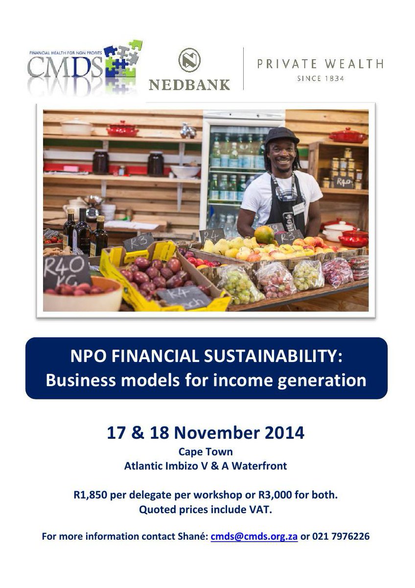 GivenGain's tweet photo. Financial Sustainability &amp; Income Generation for NPOs #workshops in #CapeTown 17 &amp; 18 Nov, http://t.co/bptV1Xfhs0 http://t.co/QFQddDkYoM