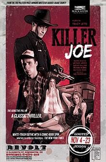 RevoltMelbourne's tweet photo. Come see "KILLER JOE" tonight at 7:30 @BlackWaterTC #killer #KillerJoe #drumstick #indie #theatre #Revolt http://t.co/oViATPigeS