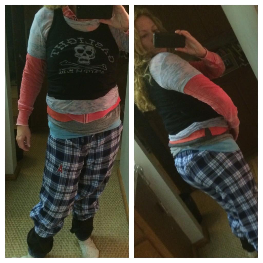 sarahcolonna's tweet image. Ugh,fine. Since nobody is wearing clothes on the internet anymore. #Illwearthemall #4pairsofpants #7shirts #HotinHere