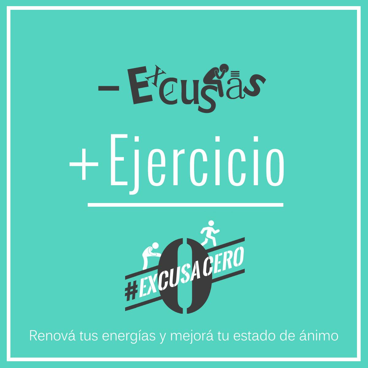 ExcusaCero's tweet photo. #ExcusaCero es una campaña de bien público para incentivarte a que realices ejercicio. ¿Qué esperás para sumarte? http://t.co/fjUckOVli8