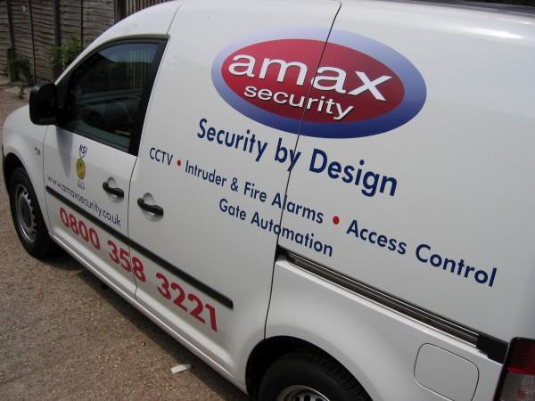SpottedFireSec's tweet image. Photo of an Amax Security van @amax_security