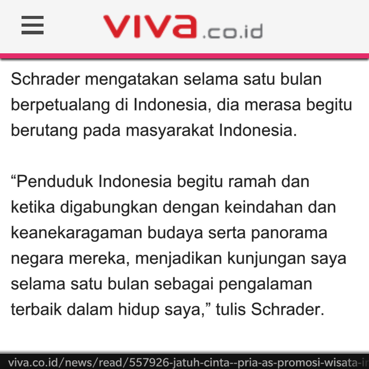 (lanjutan-2) Pria Amerika Promosi Wisata Indonesia Lewat Blog :