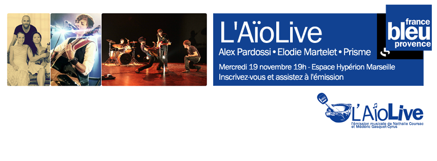 ici_provence's tweet photo. Mercredi 19h #Marseille : @ElodieMartelet @alexpardossi et Prisme en #AïoLive. Y assister >>> http://t.co/u9xDkrY8Sh http://t.co/dR5UNvQiqU