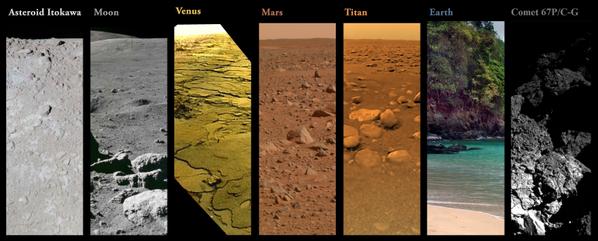 matisidro's tweet photo. Great gallery of every heavenly surface we've dropped a rover onto via @govertschilling @9x #cometlanding http://t.co/b3ctbYlnxJ