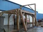 Timber framed offices at the new site starting to take shape.#timberframe #jonhboddytimber